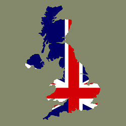 Свитшот хлопковый мужской Великобритания (Great Britain), цвет: авокадо — фото 2