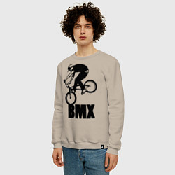 Свитшот хлопковый мужской BMX 3, цвет: миндальный — фото 2