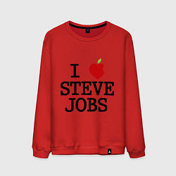 Свитшот хлопковый мужской I love Steve, цвет: красный