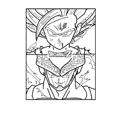 Свитшот хлопковый мужской Gohan vs Cell, цвет: белый — фото 2