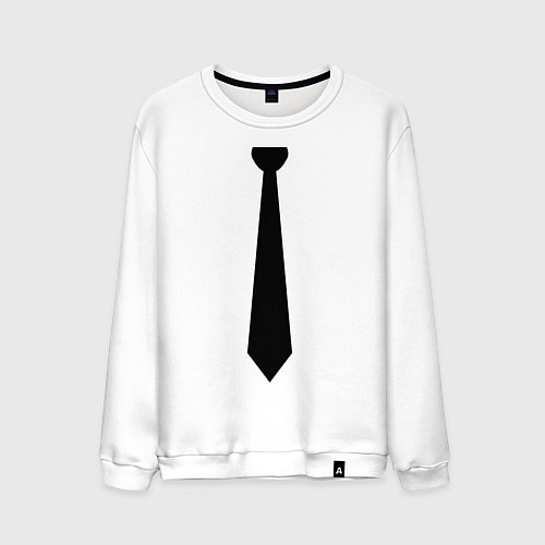 Мужской свитшот Галстук / Белый – фото 1