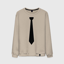 Свитшот хлопковый мужской Галстук, цвет: миндальный