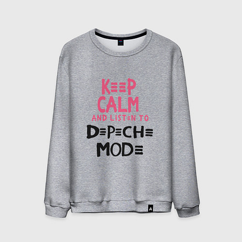 Мужской свитшот Keep Calm & Listen Depeche Mode / Меланж – фото 1