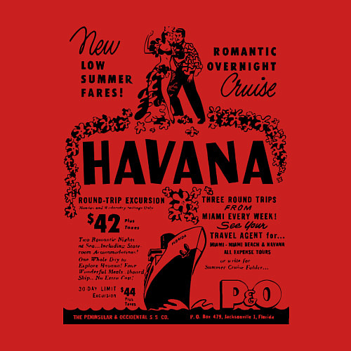 Мужской свитшот Havana Cuba / Красный – фото 3