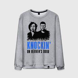 Свитшот хлопковый мужской Knockin on heaven's door, цвет: меланж