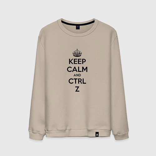 Мужской свитшот Keep Calm & Ctrl + Z / Миндальный – фото 1