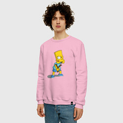 Свитшот хлопковый мужской Bad Bart, цвет: светло-розовый — фото 2