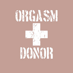 Свитшот хлопковый мужской Orgasm + donor, цвет: пыльно-розовый — фото 2