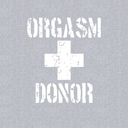 Свитшот хлопковый мужской Orgasm + donor, цвет: меланж — фото 2