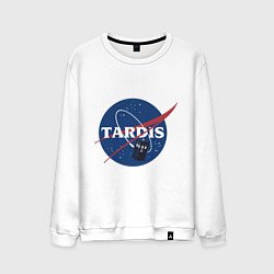 Свитшот хлопковый мужской Tardis NASA, цвет: белый