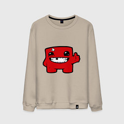 Свитшот хлопковый мужской Super Meat Boy, цвет: миндальный