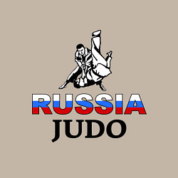 Свитшот хлопковый мужской Russia judo, цвет: миндальный — фото 2