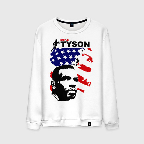Мужской свитшот Mike Tyson: USA Boxing / Белый – фото 1
