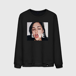 Свитшот хлопковый мужской Sasha Grey LOVE, цвет: черный