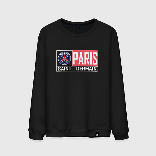 Мужской свитшот Paris Saint-Germain - New collections / Черный – фото 1