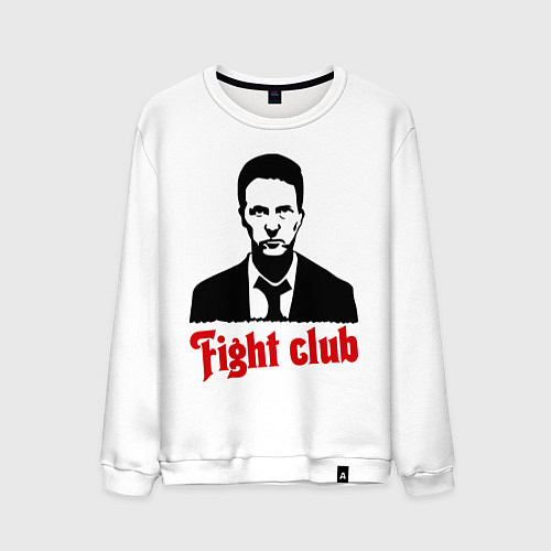 Мужской свитшот Fight Club: Edward Norton / Белый – фото 1