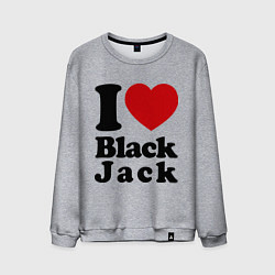 Мужской свитшот I love black jack