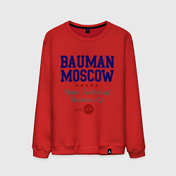 Свитшот хлопковый мужской Bauman STU, цвет: красный