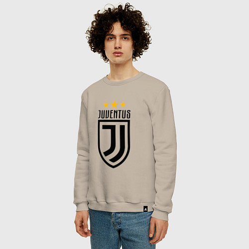 Мужской свитшот Juventus FC: 3 stars / Миндальный – фото 3