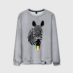 Свитшот хлопковый мужской Juventus Zebra, цвет: меланж