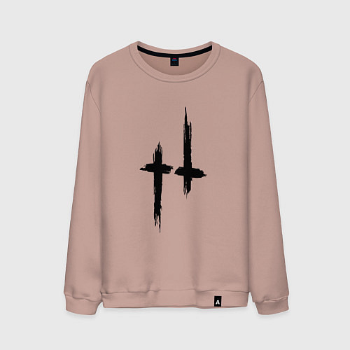 Мужской свитшот Hunt: Showdown Black Logo / Пыльно-розовый – фото 1