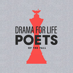 Свитшот хлопковый мужской Poets of the Fall: Drama for life, цвет: меланж — фото 2