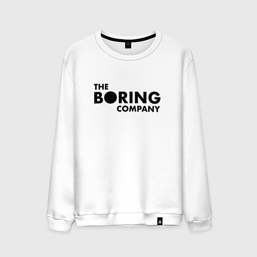 Мужской свитшот The boring company / Белый – фото 1