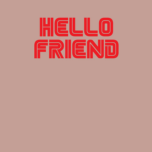 Мужской свитшот Hello Friend / Пыльно-розовый – фото 3