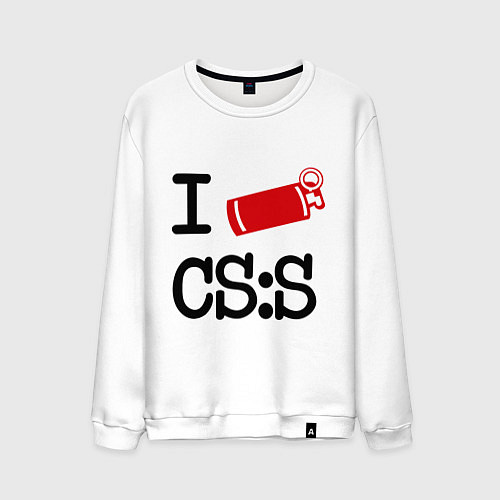 Мужской свитшот I love CS:S / Белый – фото 1