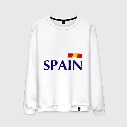 Мужской свитшот Сборная Испании: 9 номер / Белый – фото 1