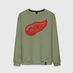 Свитшот хлопковый мужской Detroit Red Wings: Pavel Datsyuk, цвет: авокадо