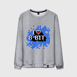 Мужской свитшот I love 8 bit