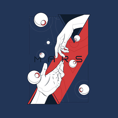 Мужской свитшот Mars / Тёмно-синий – фото 3