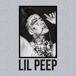 Свитшот хлопковый мужской Lil Peep: Black Style, цвет: меланж — фото 2