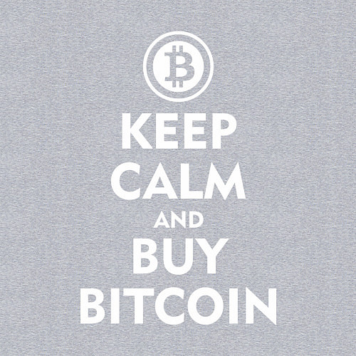 Мужской свитшот Keep Calm & Buy Bitcoin / Меланж – фото 3