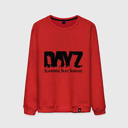 Свитшот хлопковый мужской DayZ: Slay Survive, цвет: красный