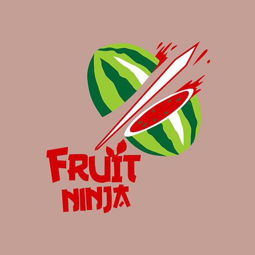 Мужской свитшот Fruit Ninja / Пыльно-розовый – фото 3
