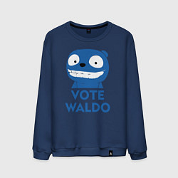 Свитшот хлопковый мужской Vote Waldo, цвет: тёмно-синий