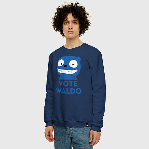 Мужской свитшот Vote Waldo / Тёмно-синий – фото 3