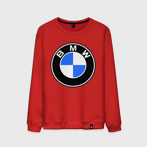 Мужской свитшот Logo BMW / Красный – фото 1