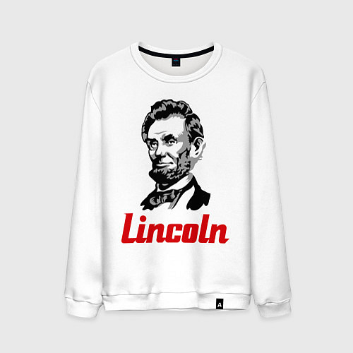 Мужской свитшот Abraham Lincoln / Белый – фото 1