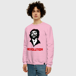 Свитшот хлопковый мужской Che Guevara Revolution, цвет: светло-розовый — фото 2