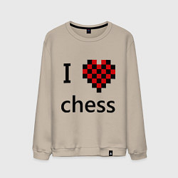 Мужской свитшот I love chess