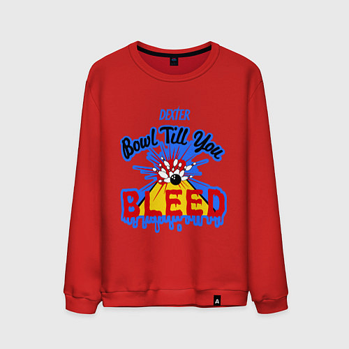Мужской свитшот Bowl till you bleed / Красный – фото 1