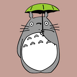 Свитшот хлопковый мужской Totoro с зонтом, цвет: пыльно-розовый — фото 2