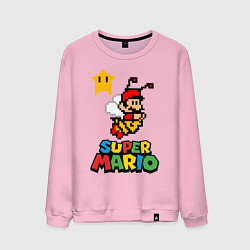 Свитшот хлопковый мужской Bee Super Mario, цвет: светло-розовый