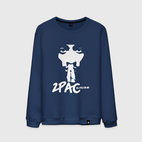Мужской свитшот 2Pac: All Eyez On Me / Тёмно-синий – фото 1