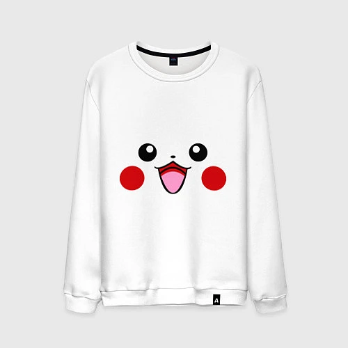 Мужской свитшот Happy Pikachu / Белый – фото 1