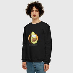 Свитшот хлопковый мужской Avocadoh, цвет: черный — фото 2