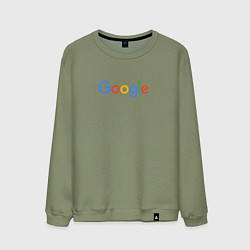 Свитшот хлопковый мужской Google, цвет: авокадо